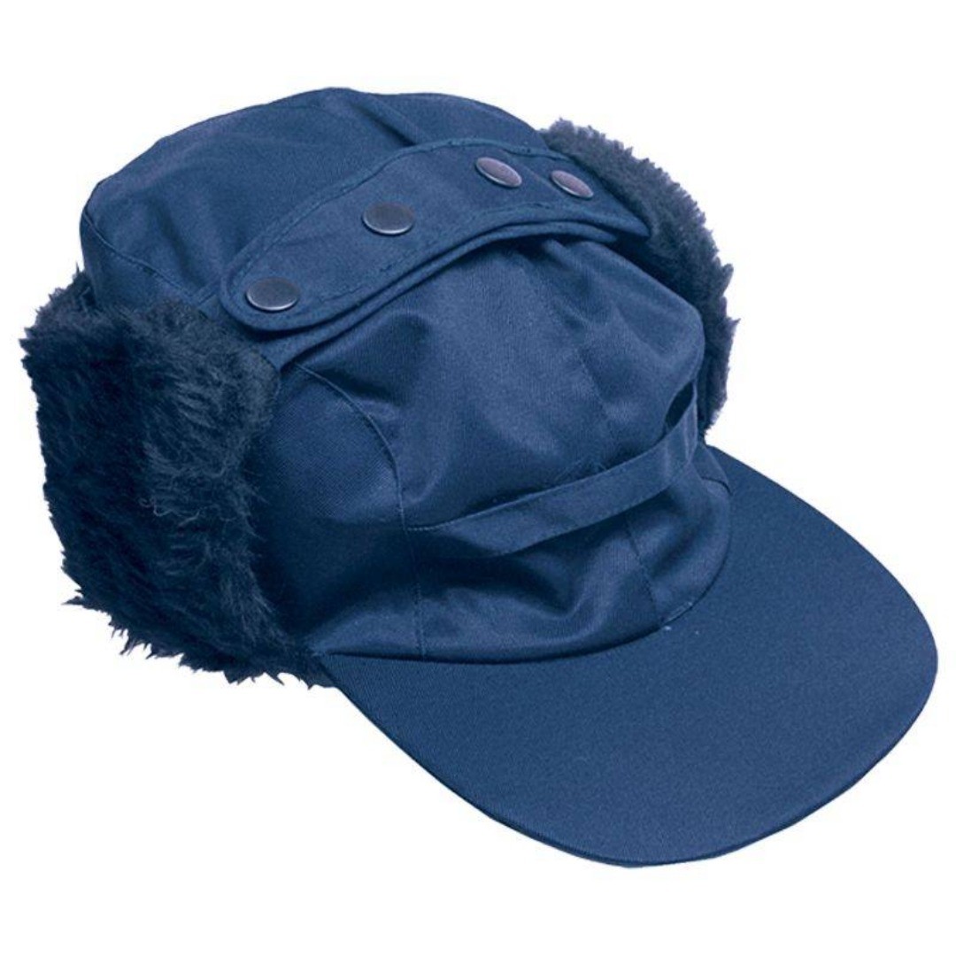 Ανδρικό Αδιάβροχο Χειμερινό Καπέλο με Γούνα & Προστασία Αυχένα – Μπλε