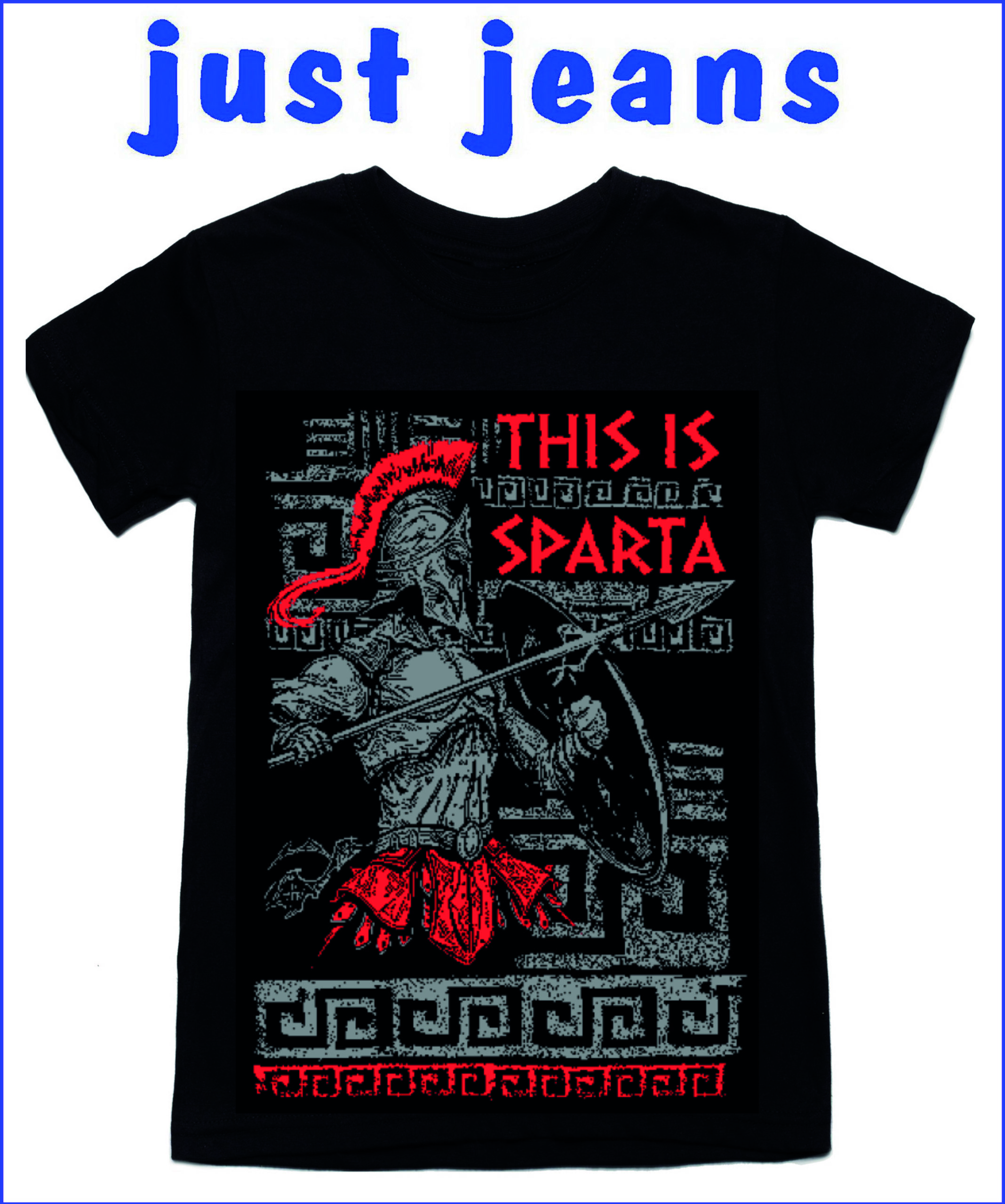 ΜΠΛΟΥΖΑKI THIS IS SPARTA ΜΑΚΩ ΜΑΥΡΟ ΧΡΩΜΑ -COTTON -TSHIRT-15