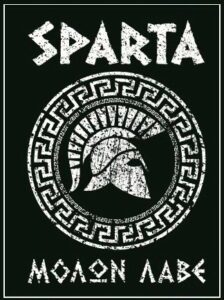 FYCICAL 475 T-SHIRT WITH SPARTA MOLON LAVE ΜΟΛΩΝ ΛΑΒΕ ΣΠΑΡΤΑ THEME BLACK GOLOR 100% COTTON SIZE S M L XL XXL PRICE 12.00 EURO