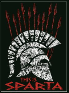 FYCICAL 483 T-SHIRT WITH SPARTA THEME BLACK GOLOR 100% COTTON SIZE S M L XL XXL PRICE 12.00 EURO