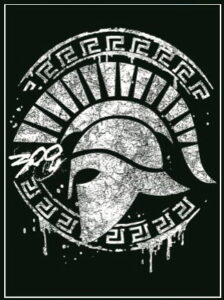 FYCICAL 477 T-SHIRT WITH SPARTA THEME BLACK GOLOR 100% COTTON SIZE S M L XL XXL PRICE 12.00 EURO