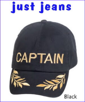 Αρχική 1 Καπέλο Τζόκεϊ Captain Μαύρο με Χρυσή Κλάρα & Κέντημα