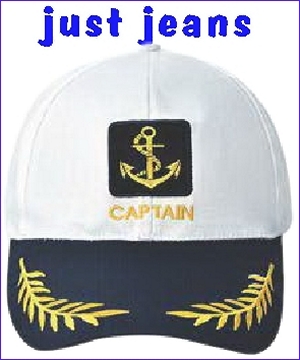 τζοκευ καπελο ασπρο navy λευκο με κεντημα αγκυρα μπλε γεισο και κλαρα ναυτικο καπετανιου για σκαφος army βαμβακερο cotton jokey 14