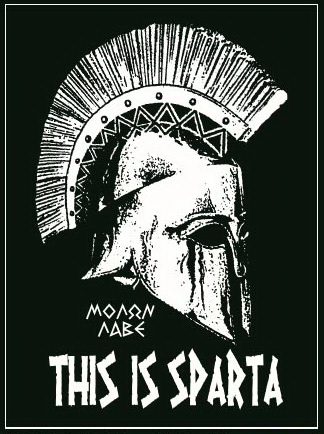 T-SHIRT WITH SPARTA MOLON LAVE ΜΟΛΩΝ ΛΑΒΕ ΣΠΑΡΤΑ THEME BLACK GOLOR 100% COTTON SIZE S M L XL XXL PRICE 12.00 EURO